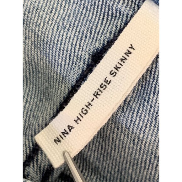 Rag & Bone Nina High-Rise Skinny Jeans Size 26 Distressed Hem Sailor Town 7377 - Picture 8 of 12